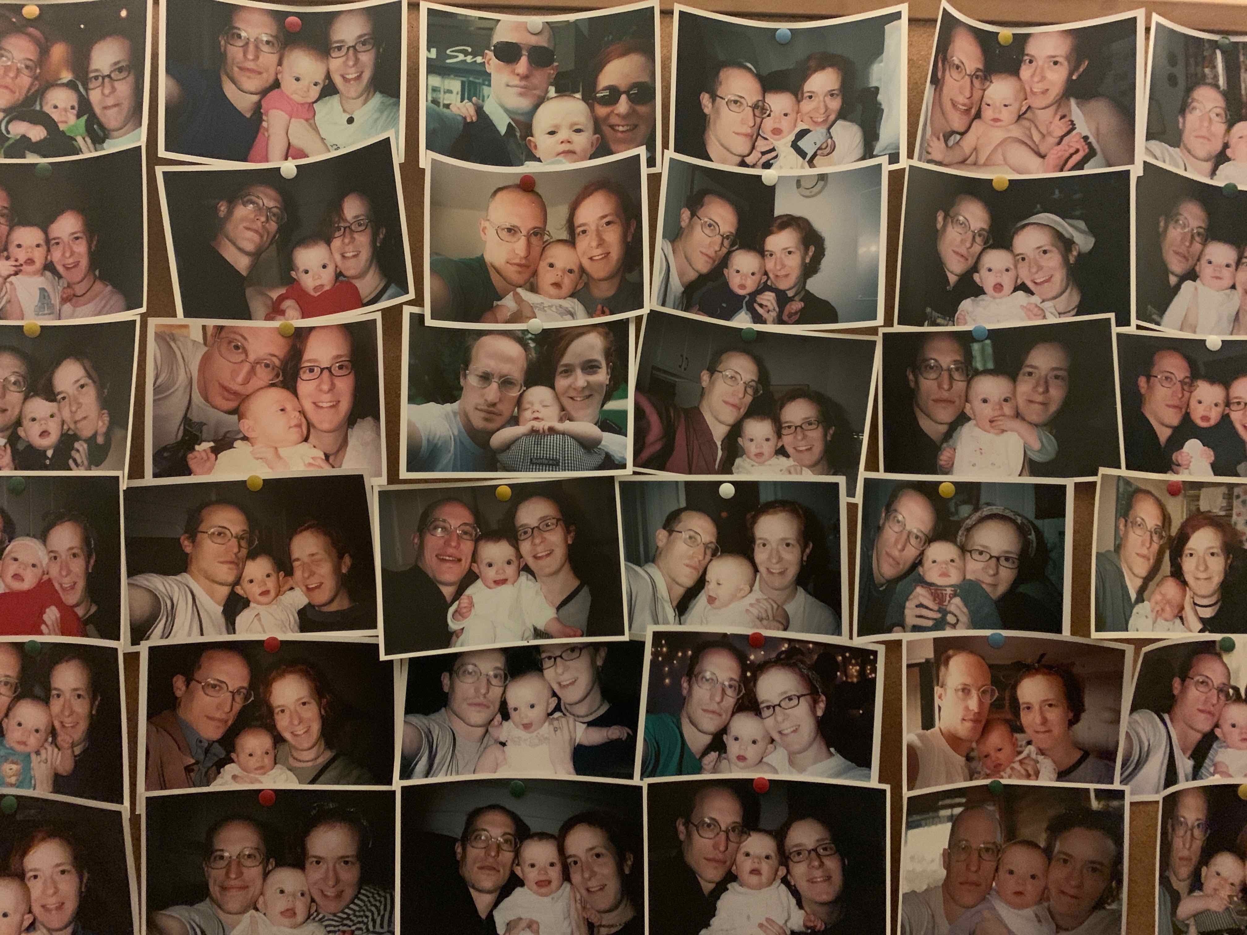 even before our first daughter was born I took a photo every day with her mom. then after I took one every day of her first year- and animated it.
